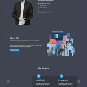 灰色风格个人求职简历前端静态html网页模板