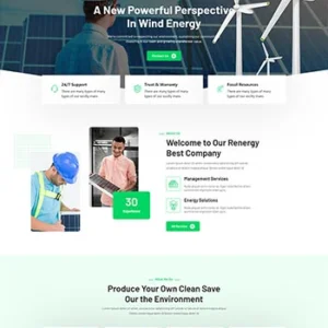 风力绿色环保能源企业前端静态网站模板