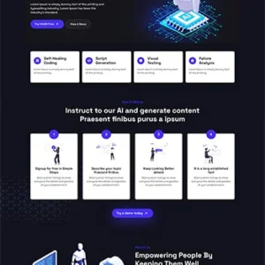 人工智能工具服务公司前端静态网站模板