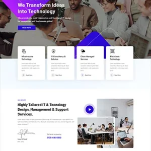 IT技术设计管理服务公司网站模板