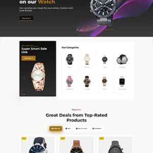 时尚手表单品在线商城前端静态网站模板