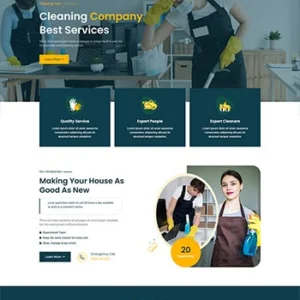 响应式清洁公司宣传网站前端静态模板