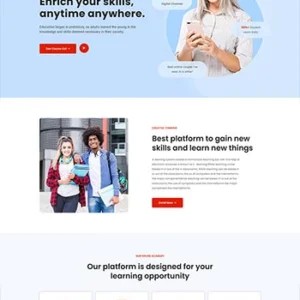 网络教育培训机构前端静态网站模板