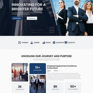企业项目咨询管理服务公司前端静态网站模板
