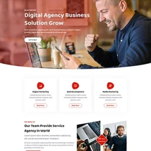 HTML5数字代理业务公司前端静态网站模板