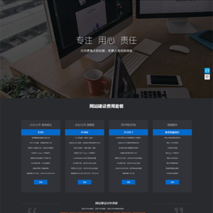 响应式网站建设推广网站模板