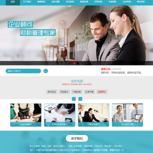 财税管理顾问企业网站模板