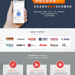 网站建设网络设计营销类网站模板