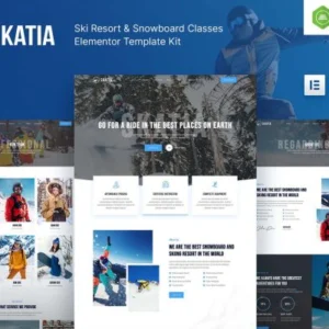 冰雪运动滑雪景点冬季度假村 Elementor 外贸网站模板