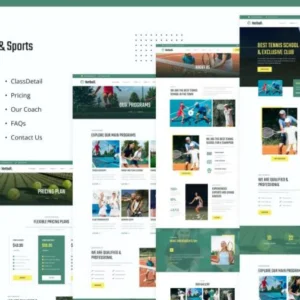 网球学校和体育俱乐部 Elementor 外贸网站模板