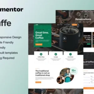 咖啡店和咖啡馆 Elementor 外贸网站模板