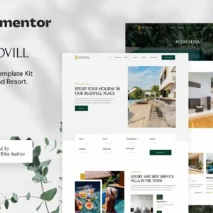 豪华别墅和度假村 Elementor 外贸网站模板