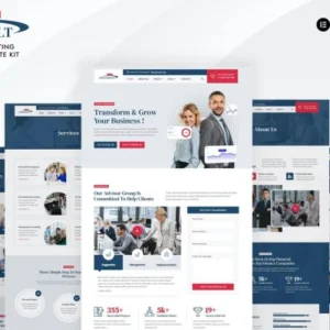 财务咨询 Elementor 外贸网站模板