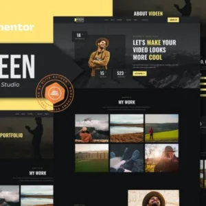 摄影师视频编辑服务网站模板 Elementor Template Kit