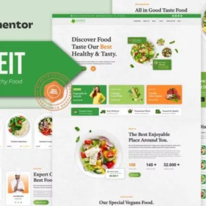 素食和健康食品餐厅  Elementor Template Kit