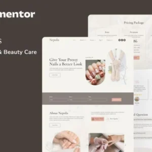 美甲网站模板美容护理主题 Elementor Template Kit