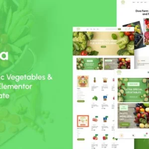 有机蔬菜和水果商城网站模板 Elementor Template Kit