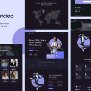 云主机VPS服务器托管服务网站模板 Elementor Template Kit