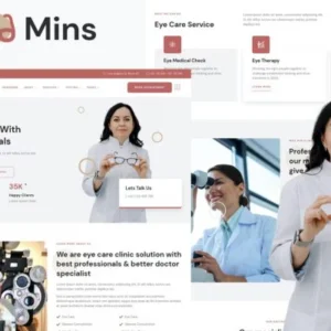 眼科诊所网站模板视力矫正眼镜店Elementor 外贸网站模板