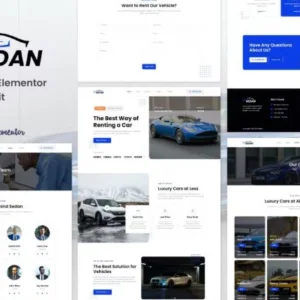 新能源汽车销售租赁服务网站模板Elementor Template Kit