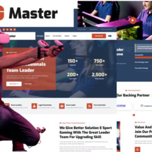 电子竞技团队和游戏社区 Elementor 外贸网站模板