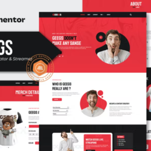 内容创建者和流媒体 Elementor 模板工具包