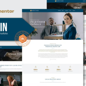 Lawyer & Attorney Personal Elementor 外贸网站模板