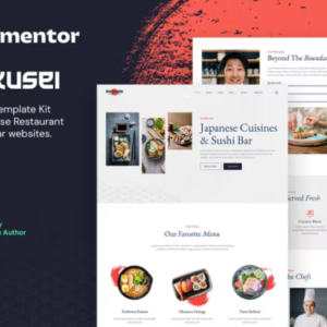 日本餐厅和寿司吧 Elementor 外贸网站模板