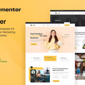 影响者营销机构 Elementor 外贸网站模板