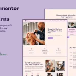 美发沙龙和美发师 Elementor 外贸网站模板