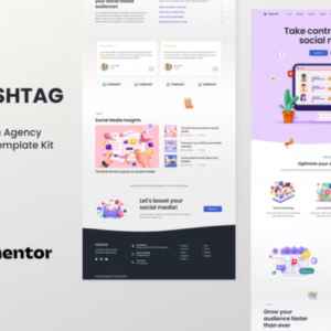 社交媒体代理 Elementor 模板工具包