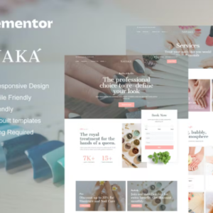 美甲沙龙和美容护理 Elementor 外贸网站模板