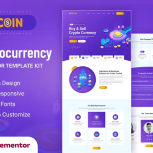 Crypto Exchange Elementor 模板工具包