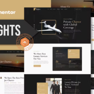 私人飞机 Elementor 外贸网站模板