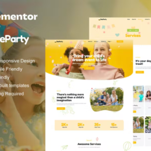 儿童派对策划师 Elementor 外贸网站模板