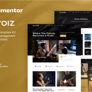 音乐管理机构 Elementor 外贸网站模板