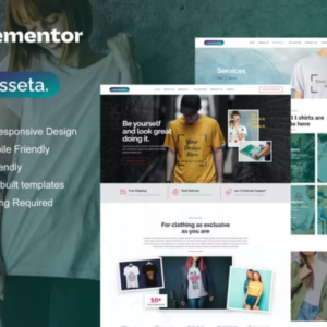 T 恤设计和印刷服务 Elementor Pro 外贸网站模板