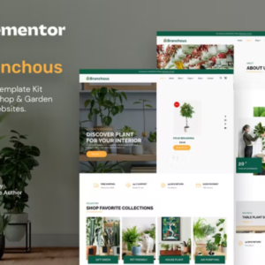 植物和花园商店 Elementor 外贸网站模板