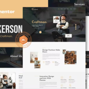 Carpenter & Craftman Elementor 外贸网站模板