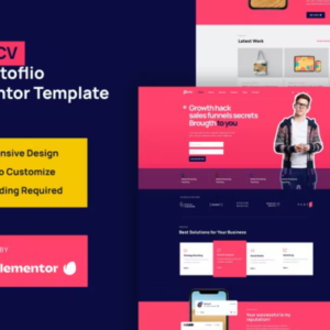 投资组合个人 Elementor Pro 外贸网站模板