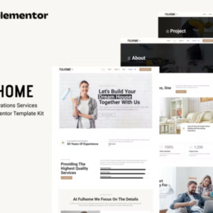 家居装修和维修公司 Elementor Pro 外贸网站模板