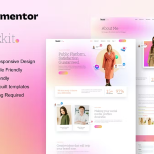 影响者和创意机构 Elementor 外贸网站模板