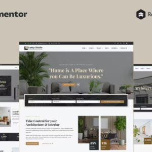 豪华室内和建筑 Elementor Pro 完整站点外贸网站模板