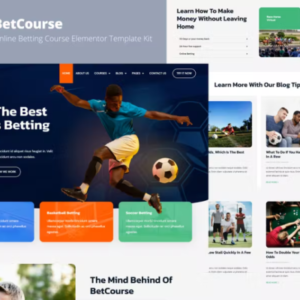 体育博彩和预测课程 Elementor 外贸网站模板