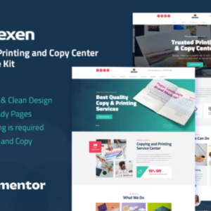 打印和复印中心 Elementor 外贸网站模板