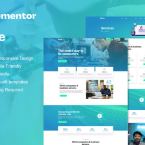 电脑维修服务 Elementor 外贸网站模板