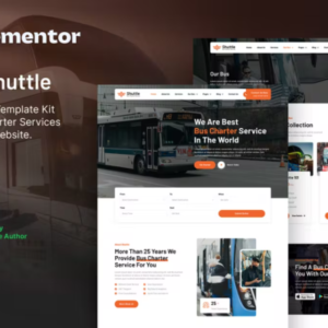 Bus Charter Service & Transport Company Elementor 外贸网站模板