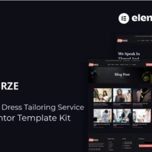 定制服装剪裁服务 Elementor Pro 外贸网站模板