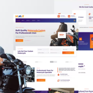 定制摩托车 Supermotard Elementor 外贸网站模板