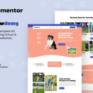宠物培训学院 Elementor 外贸网站模板